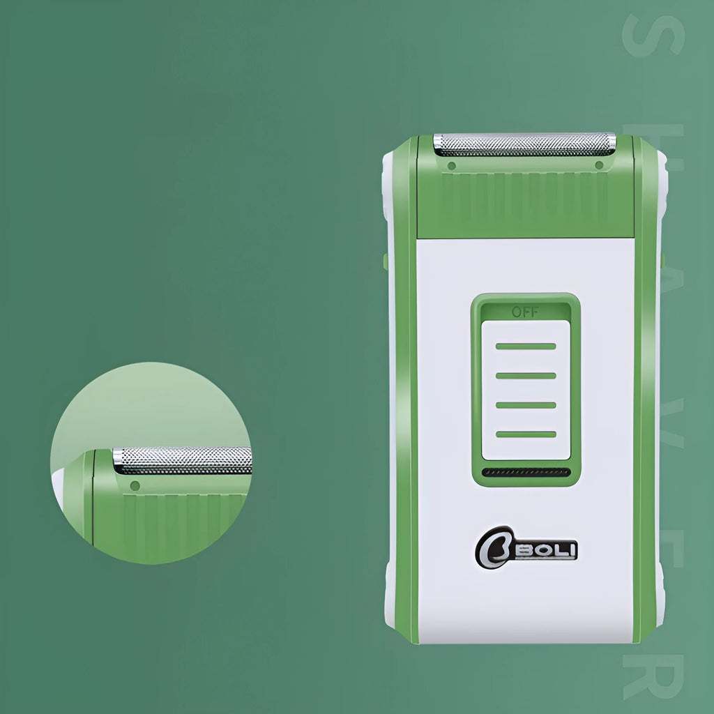 Reciprocating double-layer net electric shaver with ABS plastic body.