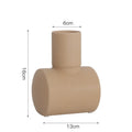 Nordic Morandi style ceramic vase with hammer texture in beige, brown, or purple colours.