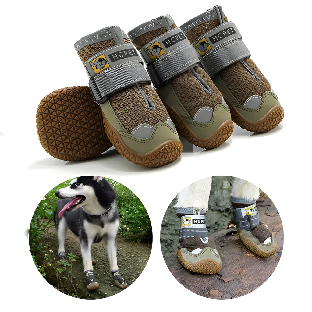 Pair of summer pet dog shoes in rubber with non-slip wear-resistant sole, sizes 1-8