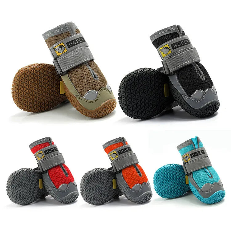 Pair of summer pet dog shoes in rubber with non-slip wear-resistant sole, sizes 1-8