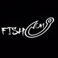 Fishing hook car sticker in regular black colour for outdoor sports vehicle personalisation