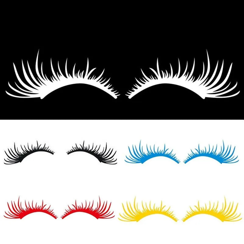 Eyebrow sticker for motorcycle headlight tail windshield scratch protection PET 25x11cm A278 black white
