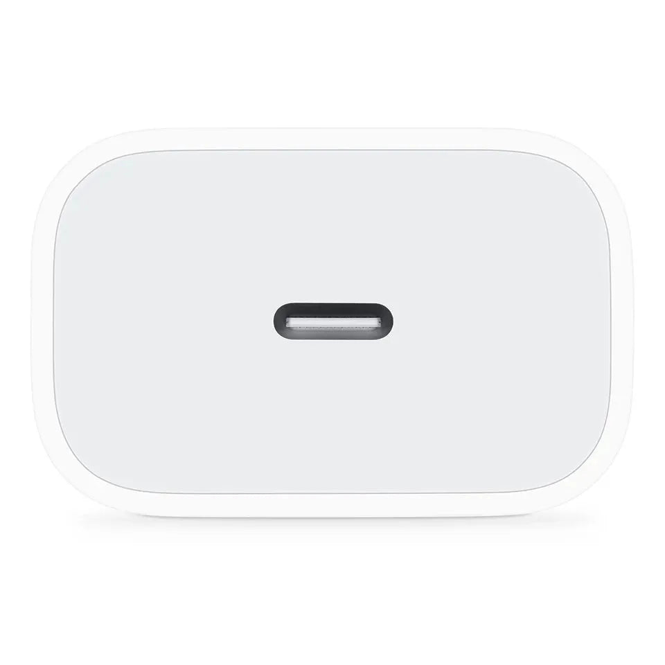 Original 20W USB-C Power Adapter in white with EU plug for fast PD charging