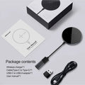 Black MagSlim NKT06 magnetic wireless charger on a flat surface.