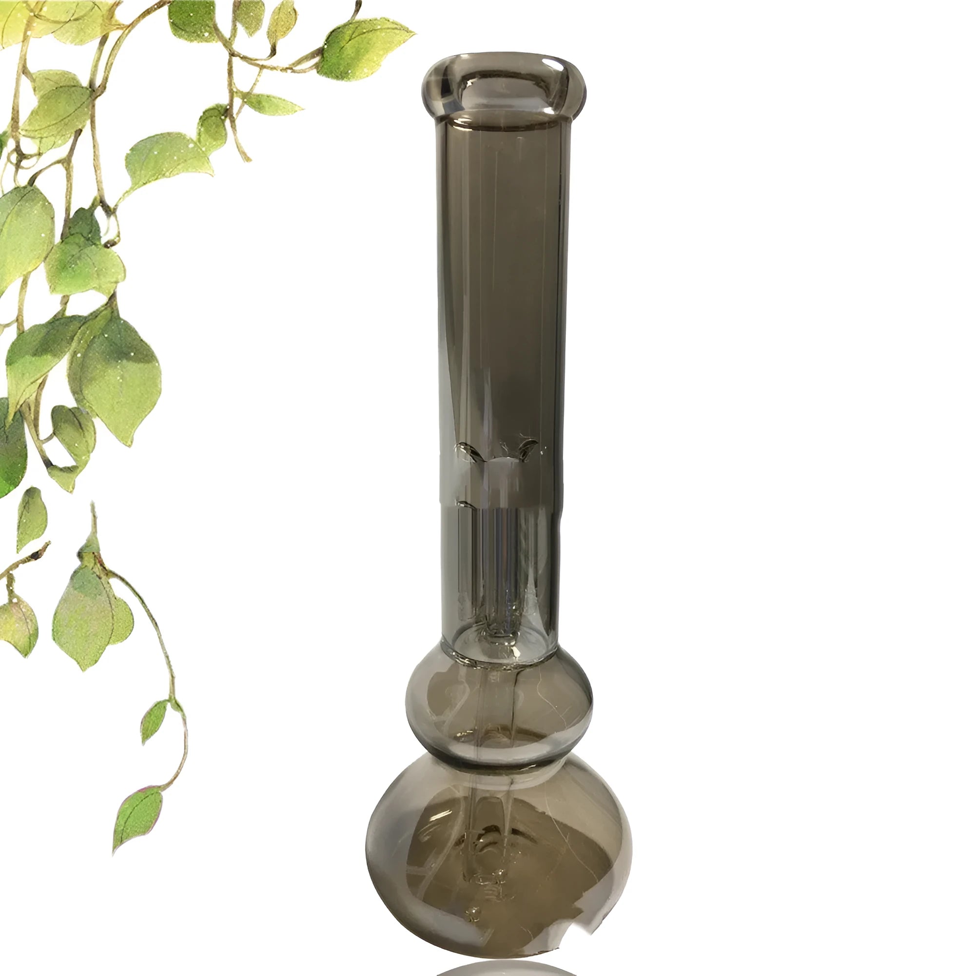 Pure colour geometric glass vase decoration on a table