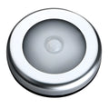 Silver square wireless motion sensor night light for cupboards and hallways.