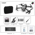 Mini folding drone remote control plane helicopter under 30cm in black or silver with camera and storage bag