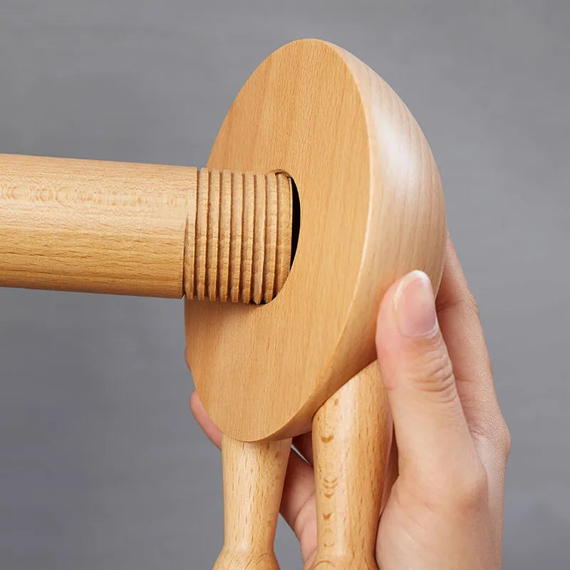 Solid wood tissue holder with perforated free design in Nordic style for table use