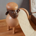 Solid wood tissue holder with perforated free design in Nordic style for table use