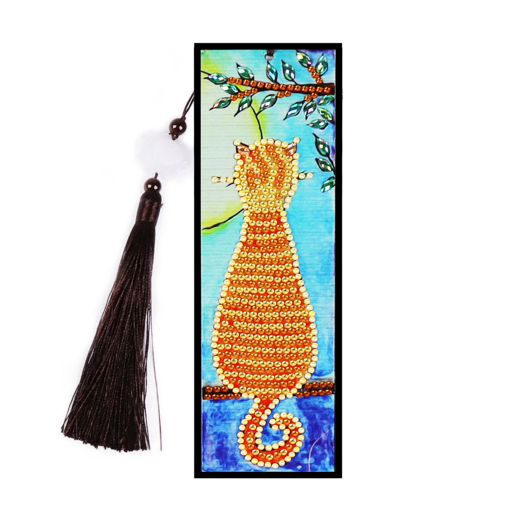 DIY diamond painting bookmark with mandala crystal floral pattern and 5D diamond decoration