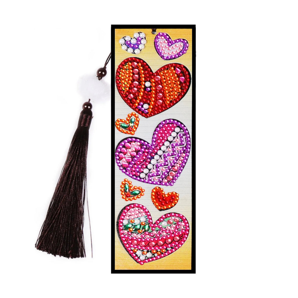 DIY diamond painting bookmark with mandala crystal floral pattern and 5D diamond decoration