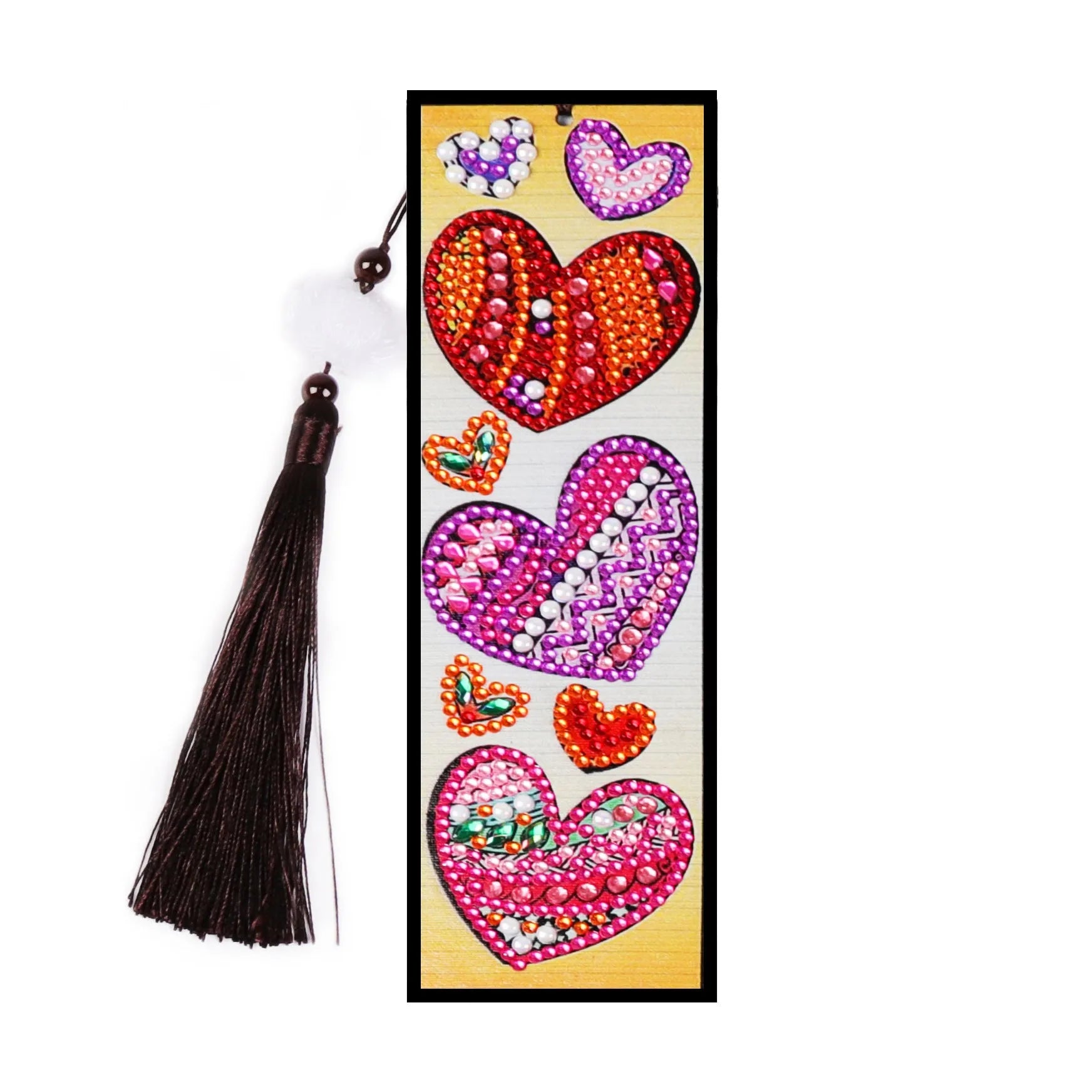 DIY diamond painting bookmark with mandala crystal floral pattern and 5D diamond decoration