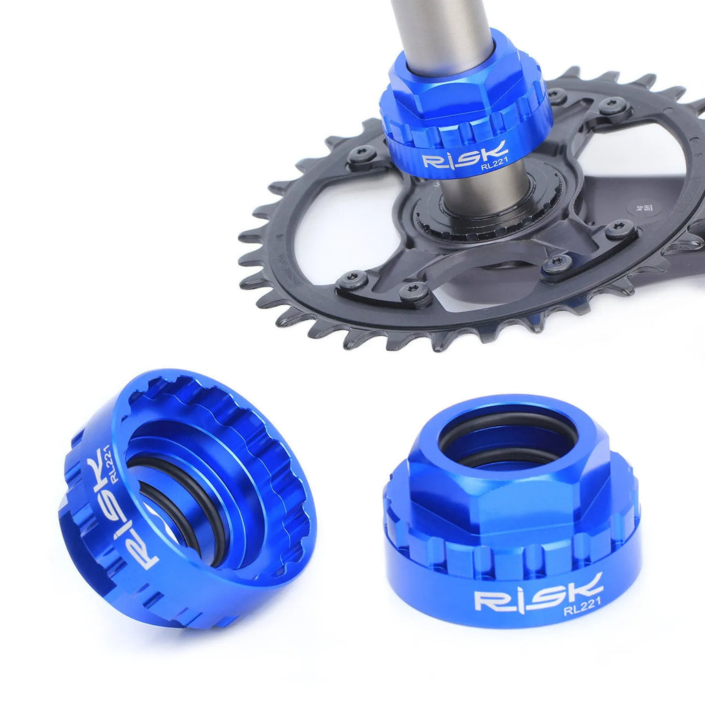 Blue aluminium alloy wrench for SRAM 12-speed direct mount disc brake rotor removal