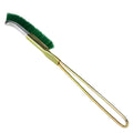 Green metal elbow-shaped nylon wire brush for rust removal and cleaning kitchen appliances