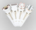 Rechargeable electric hair remover with plucking head and washable body in four-in-one colour option