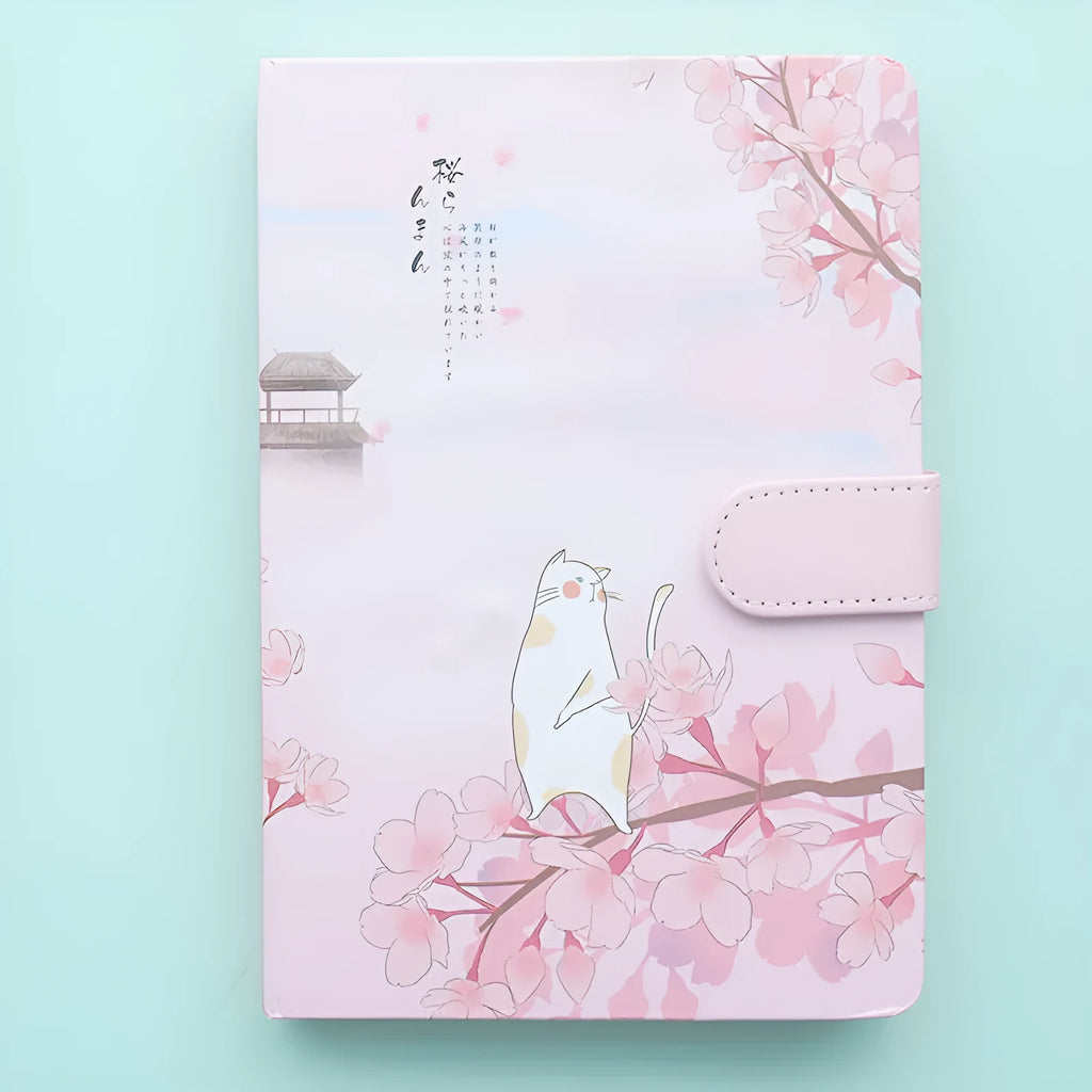 Girl Heart Simple Notebook with 12.8x18.5cm dimensions showing style options A, B, C, D