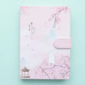 Girl Heart Simple Notebook with 12.8x18.5cm dimensions showing style options A, B, C, D