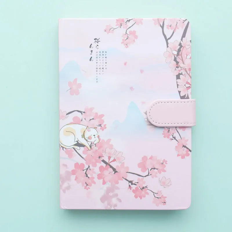 Girl Heart Simple Notebook with 12.8x18.5cm dimensions showing style options A, B, C, D