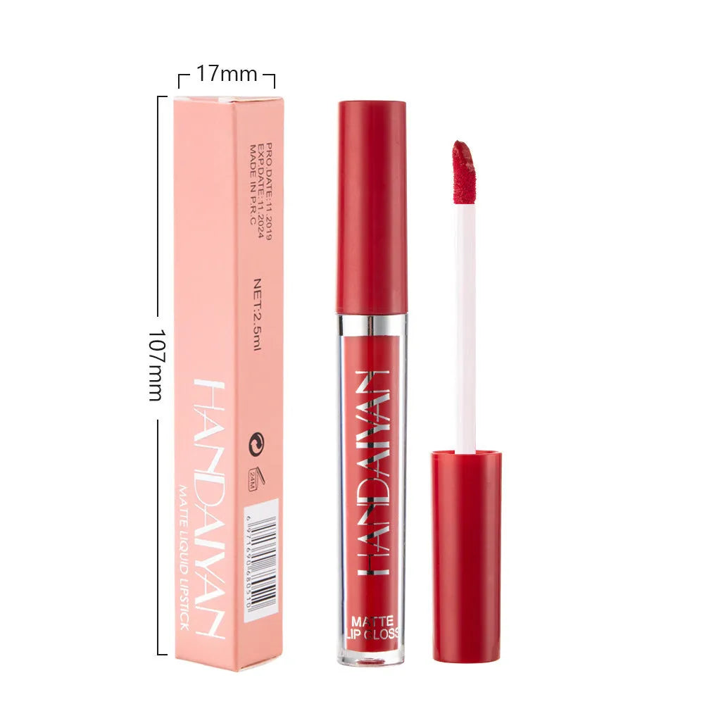 HANDAIYAN matte non-stick cup lip gloss in 2.5ml liquid lipstick format