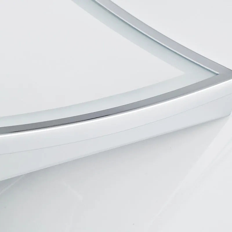 8.5 inch stainless steel folding bathroom mirror lamp with silver mirror lens and integrated lighting