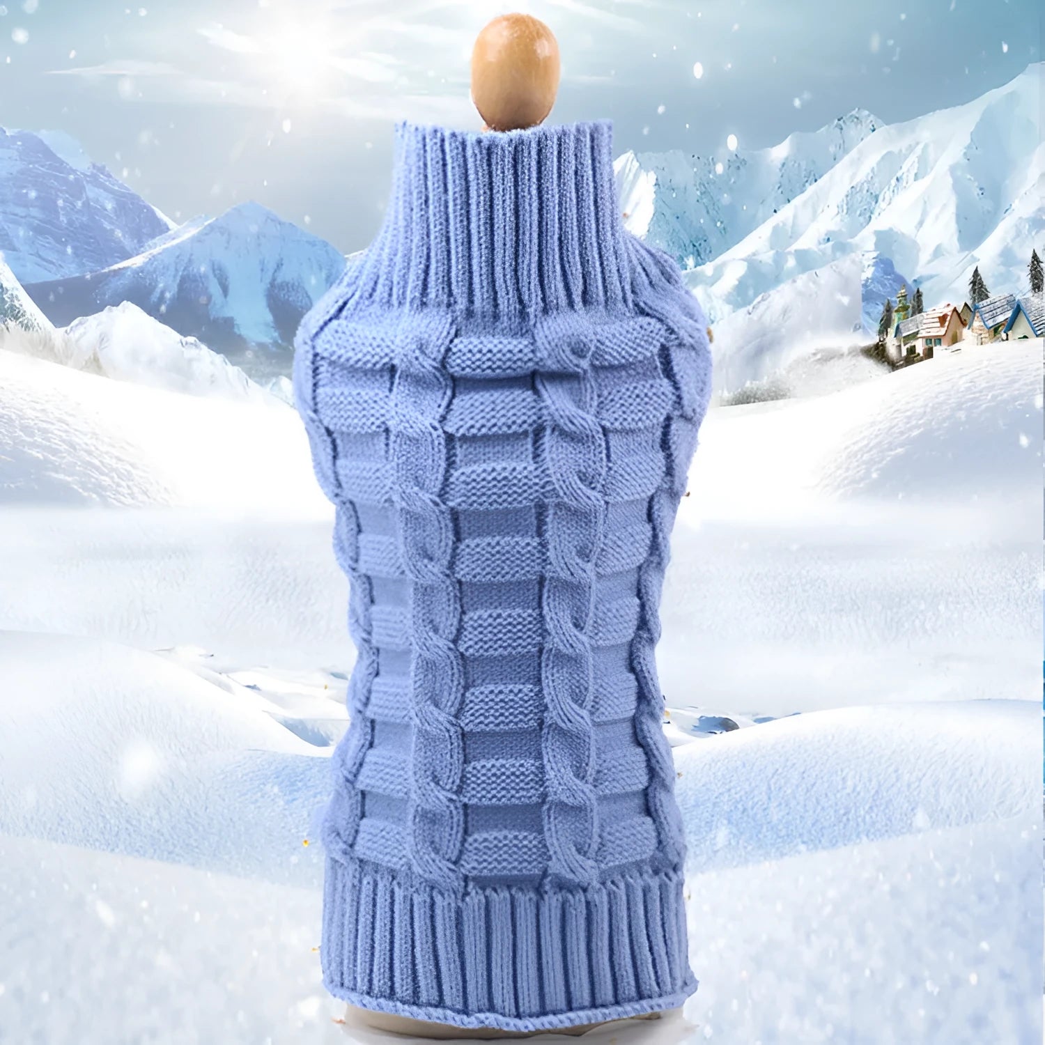 Cashmere twisted rope pattern pet sweater for dogs in wool material showing colour options