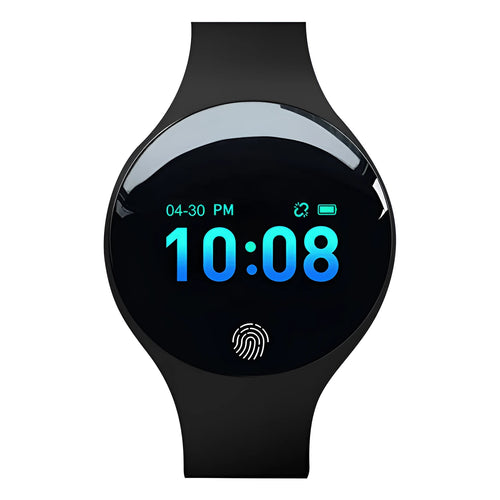 Bluetooth smart watch with 37mm dial, vibrating alarm, pedometer, and adjustable strap in five colours