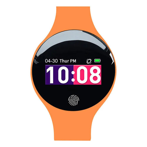 Bluetooth smart watch with 37mm dial, vibrating alarm, pedometer, and adjustable strap in five colours