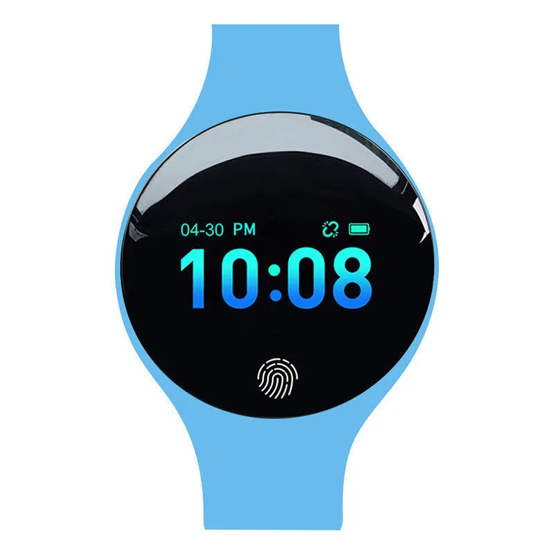 Bluetooth smart watch with 37mm dial, vibrating alarm, pedometer, and adjustable strap in five colours