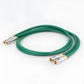 Silver-plated 4-core shielded RCA audio interconnect cable with Lotus plugs in various lengths