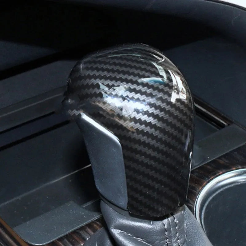 Hard plastic handle cover patch for interior trim, model FT, carbon fibre grain colour