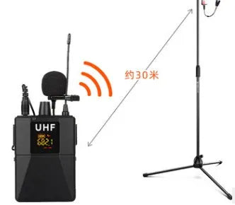 Black Little Bee X3 model wireless lavalier microphone clipped to clothing.