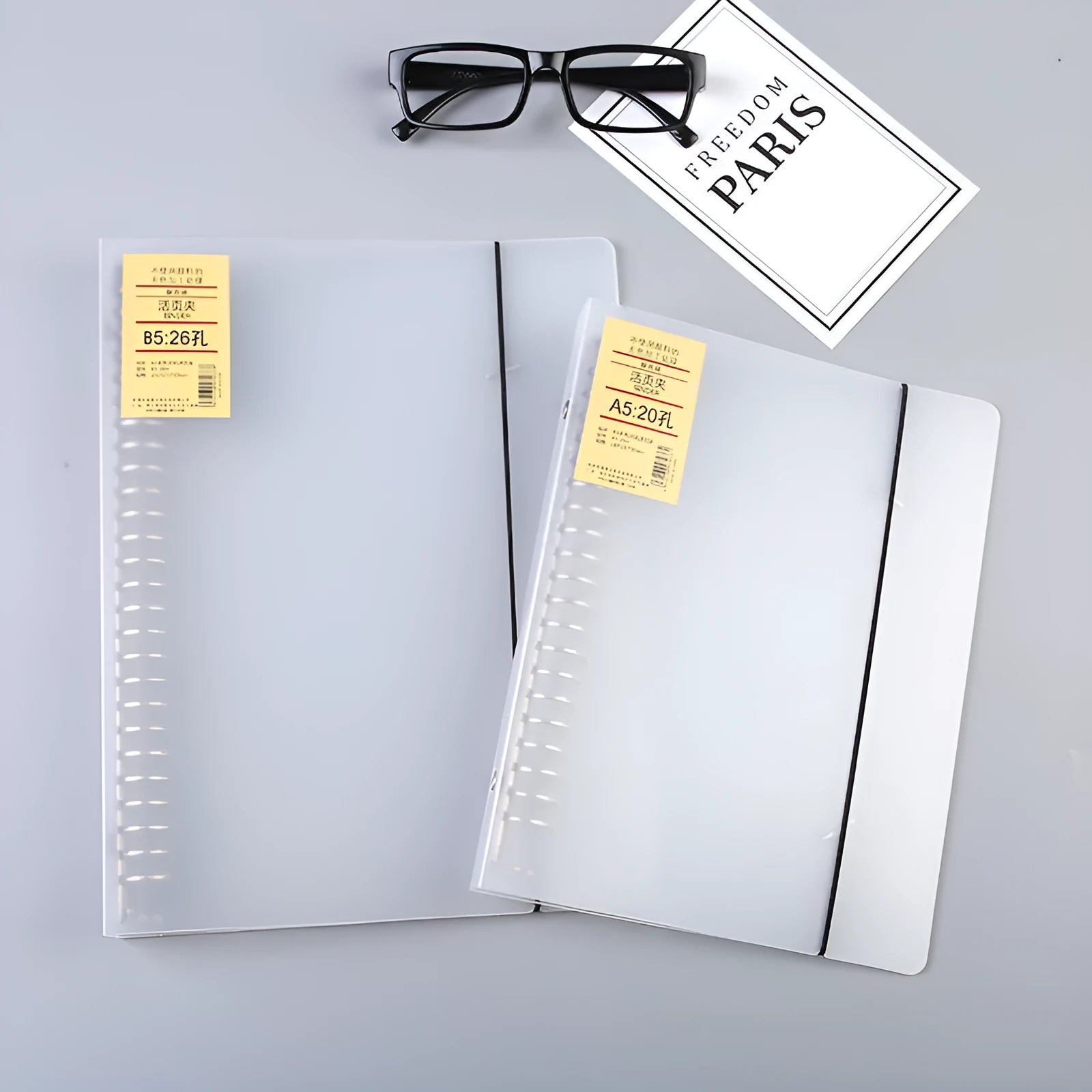 A5 loose-leaf notebook binder with 26-hole horizontal loop design in two size options
