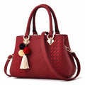 Ladies hand bag crossbody luxury handbag PU leather zipper closure multicolour black grey khaki purple royal blue wine red