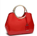 Polyester ladies evening handbag with card slots showing black, red, white, pink colour options