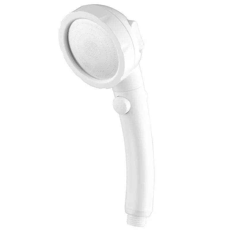 ABS plastic handheld shower head with universal 4-point connector in blue finish