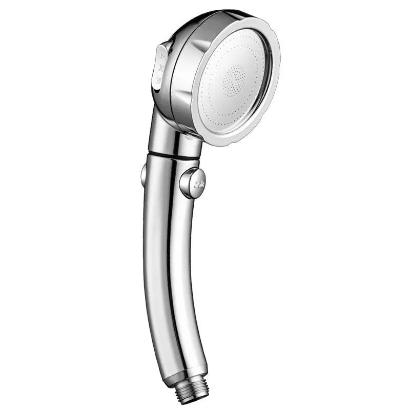 ABS plastic handheld shower head with universal 4-point connector in blue finish