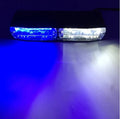 16 LED multi-colour strobe warning light with suction cup mount on car windscreen