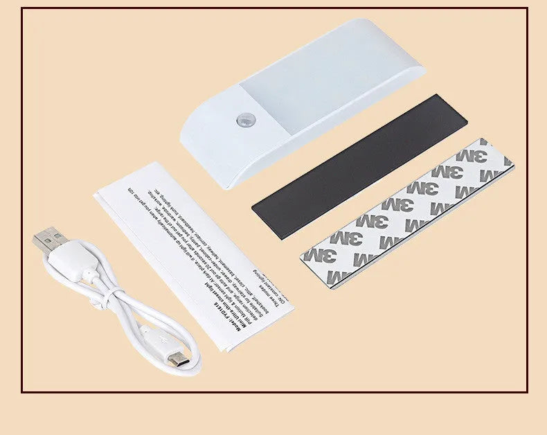 Rechargeable human body sensor LED night light with PVC shade in new Chinese style