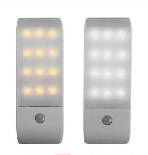 Rechargeable human body sensor LED night light with PVC shade in new Chinese style