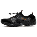 Men's five finger upstream swimming beach shoes in black, quick-drying, non-slip, lightweight, sizes 37-50