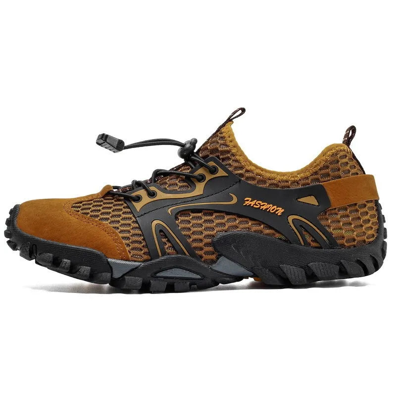 Men's five finger upstream swimming beach shoes in black, quick-drying, non-slip, lightweight, sizes 37-50