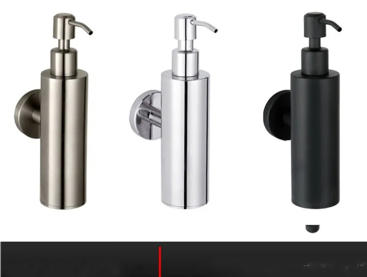 304 stainless steel wall-mounted bathroom pendant lotion bottle with manual dispenser