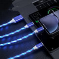 One For Three Streamer Data Cable with colourful USB streamers and 1.25m length