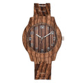 Wood grain quartz couple watch with 39mm case and silicone strap in multiple colour options