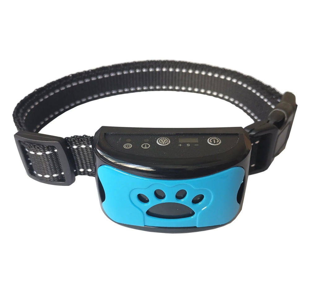 Waterproof rechargeable dog training collar with remote control in black colour