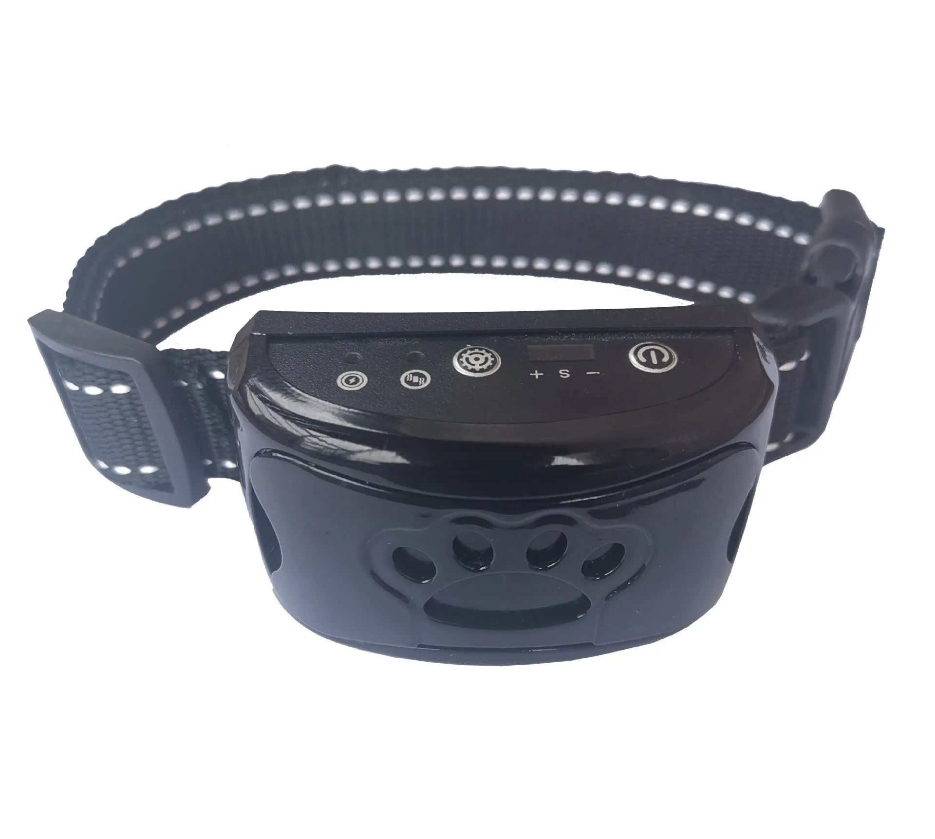 Waterproof rechargeable dog training collar with remote control in black colour