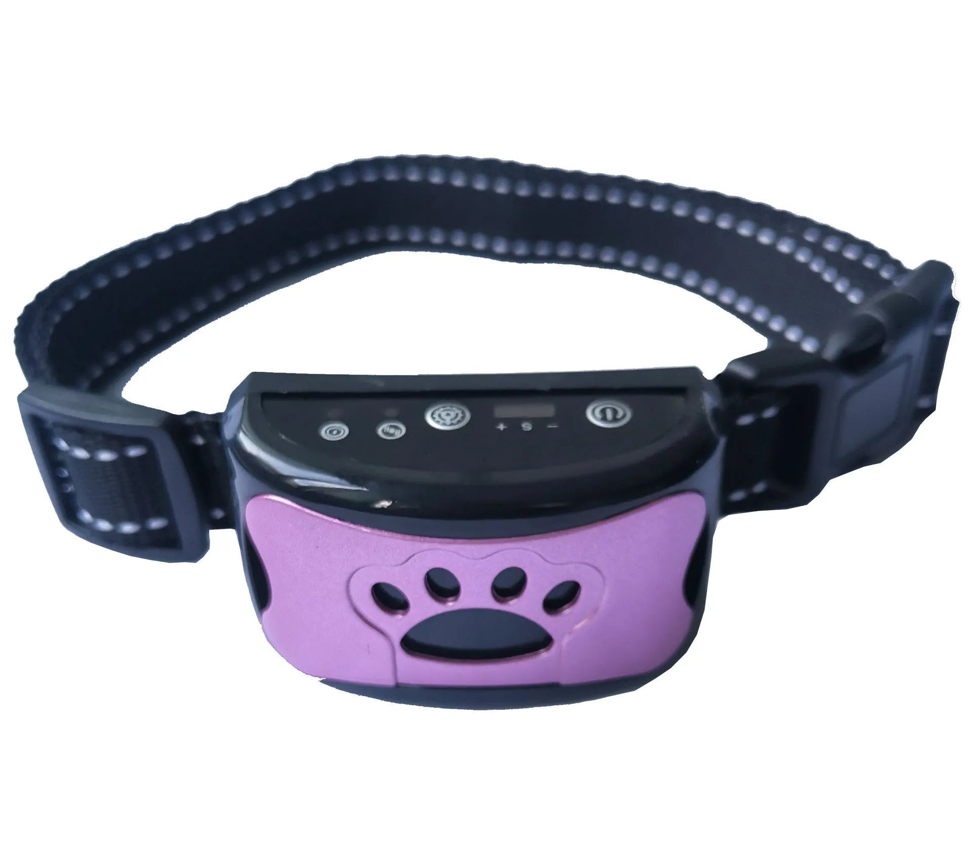 Waterproof rechargeable dog training collar with remote control in black colour
