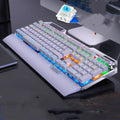 Silver Carving K100 metal mechanical keyboard, 108 keys, wired USB, black mixed light black shaft, 475 x 209 x 22 mm.