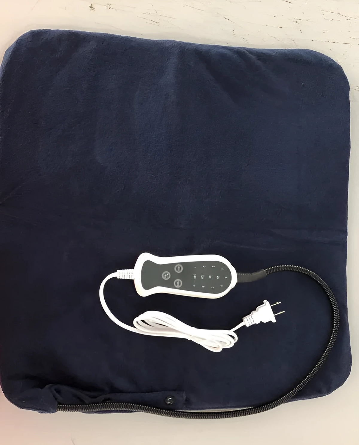 Small blue cloth pet electric blanket, 34x44cm, US plug, for cats and small dogs.