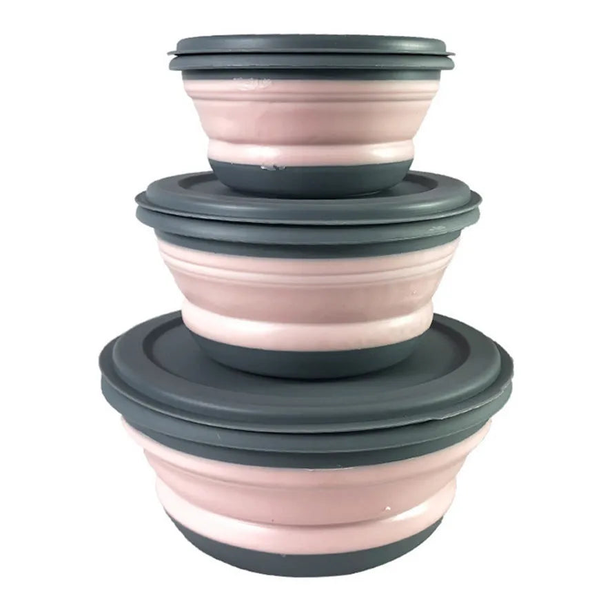 Red folding pet bowl with hanging loop, 19 cm, made from PP and TPR materials